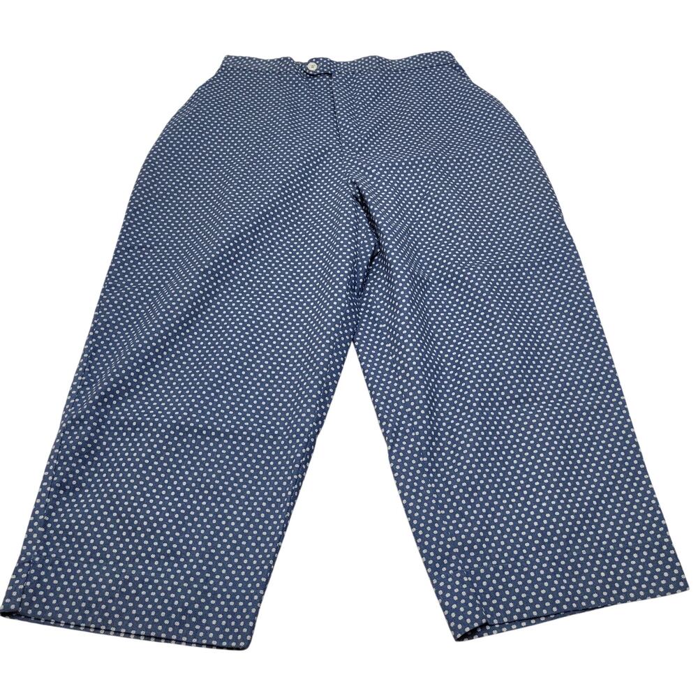 Vintage Ms Lee deadstock denim pants bloomers balloon leg floral polka dot NWT